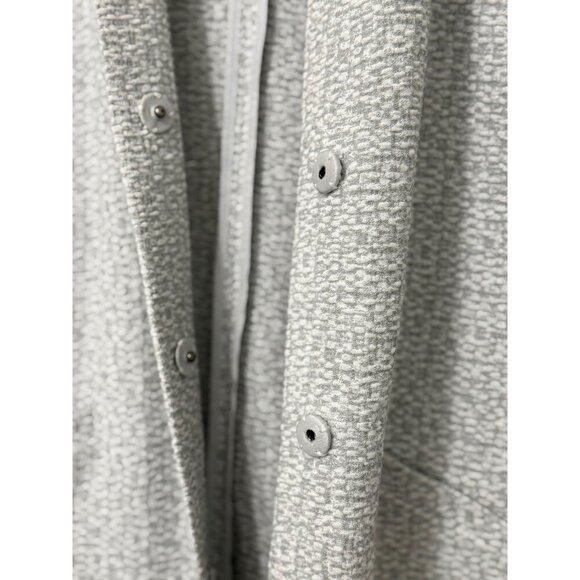 Eileen Fisher System NWT Textural Cotton Tencel Stretch Jacket Gray White Size L - Picture 8 of 12